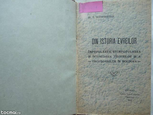 Schwartzfeld , Din istoria evreilor , 1914 , editia 1