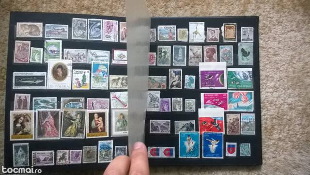 Clasor 12 file/ 24 pagini cu peste 400 de timbre