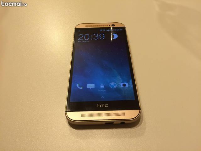 HTC One M8 Gold + husa DotView