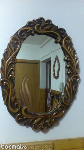 Oglinda + rama sculptata lemn tei