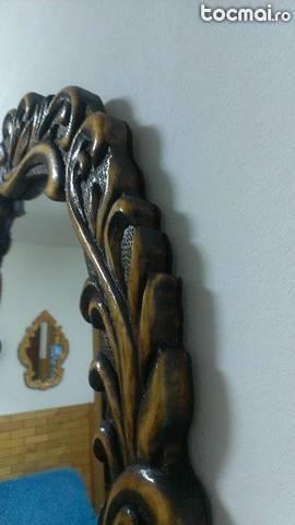 Oglinda + rama sculptata lemn tei