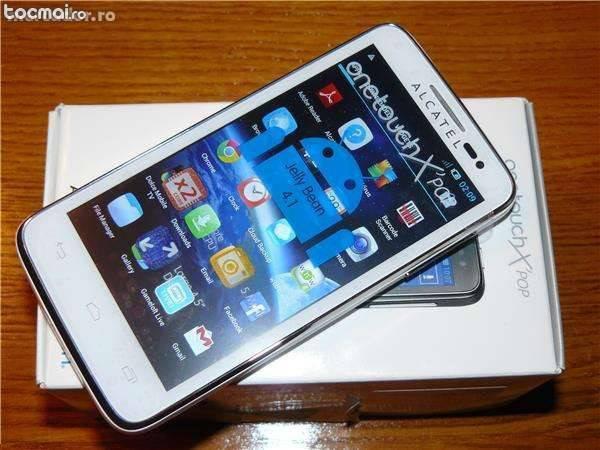 Alcatel x pop alb ca nou, full box, garantie