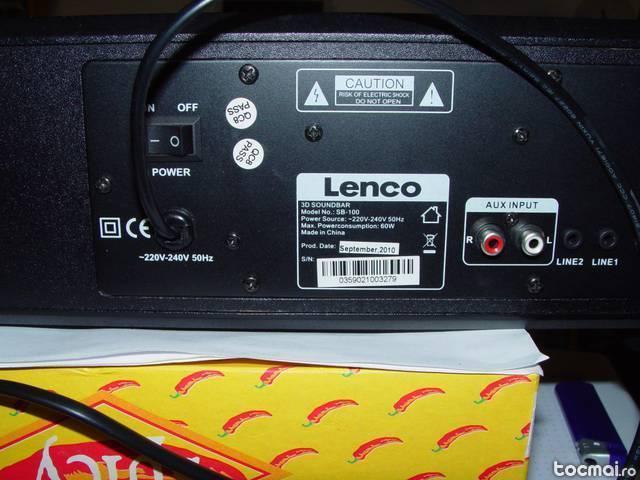 Lenco, SB- 100 Soundbar difuzor cu tehnologie de sunet 3D