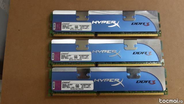 Memorie ram kingston hyperx 3x2gb, 1600mhz, xmp