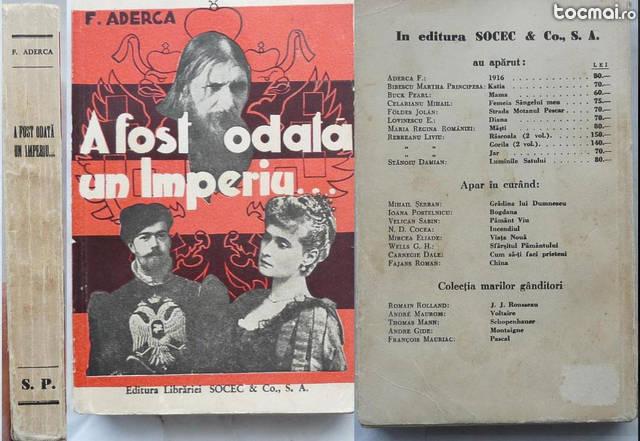 Aderca , A fost odata un imperiu , 1935 , editia 1 , autograf