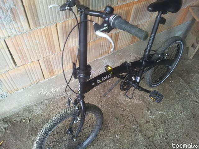 bicicleta pliabila btwin bfold3, roti pe 20