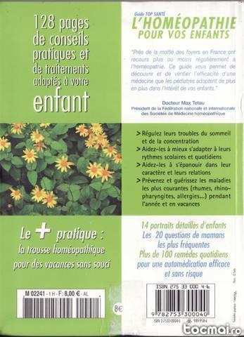 L’homeopathie pour vos enfants de max tetau (in franceza)