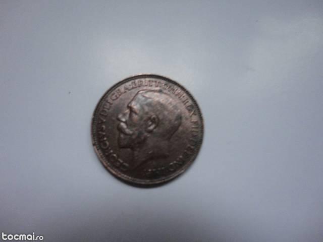 Moneda veche de 1 Farthing - 1924 M. Britanie