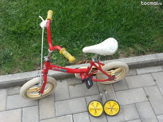 Bicicleta copii cu roti ajutatoare