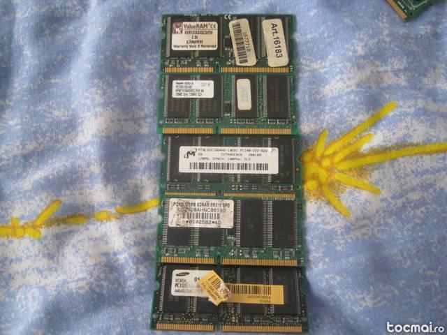 Memorii SDRAM laptop 128 MB 256 MB PC133 Mhz diferite