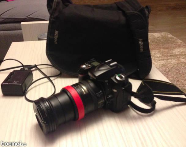 Nikon D90, 12. 3MP + Obiectiv 16- 85mm