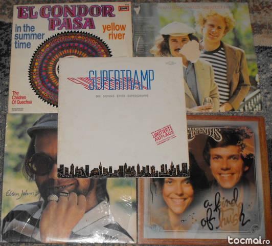 5 vinyl- uri Supertramp, Simon&G, E John, Carpenters, El Condor