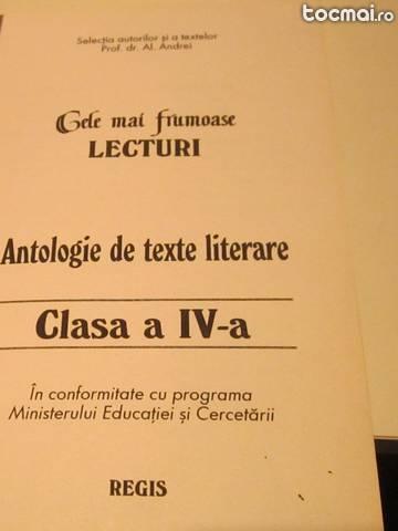 Carte cele mai frumoase lecturi cl a iv- a