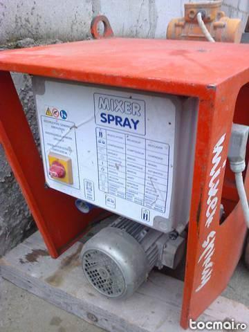 masina de tencuit Mixer Spray si betoniera de 360 l