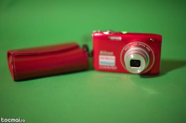 Aparat foto digital HD Nikon Coolpix S3100 Rosu