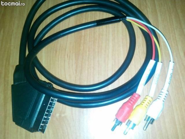 Cablu adaptor scart av rca
