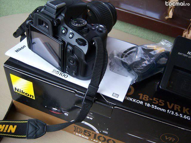 Nikon d5100 + kit obiectiv 18–55mm vr
