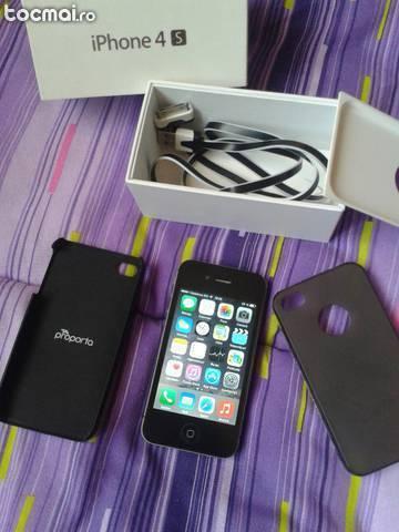 Schimb iphone 4s black, impecabil, la cutie, 16 gb
