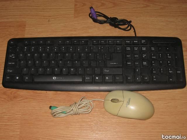 Tastatura qwerty si mouse optic PS2