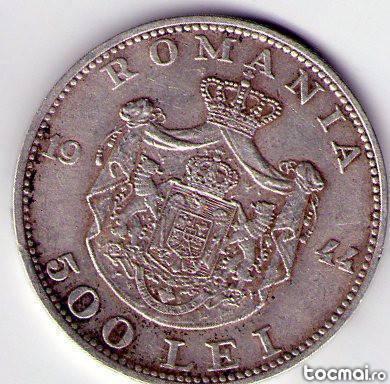 Monede argint: 50 bani 1911 si 500( lei) 1944