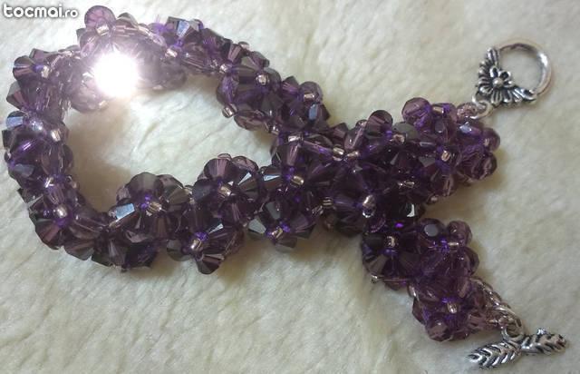 bratara swarovski amethyst