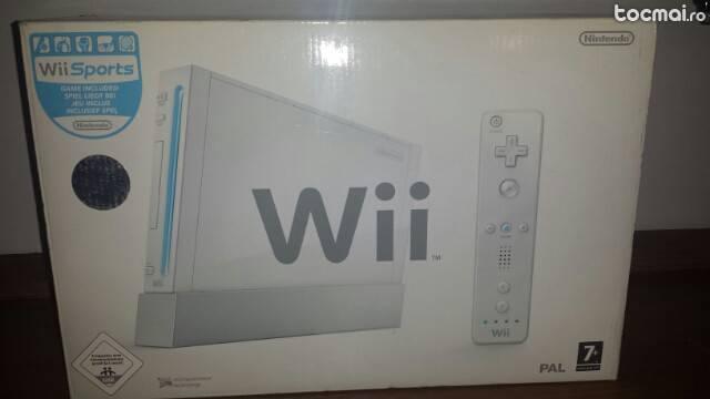 Consola Wii modata, accesorii originale, optional HDD jocuri