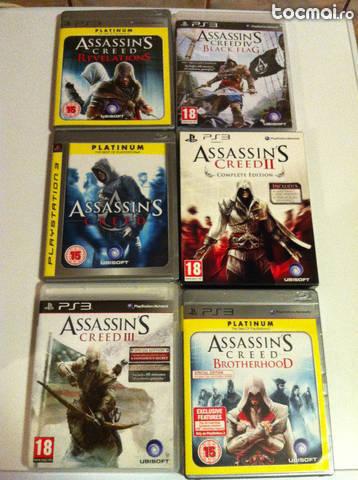 Jocuri ps3, seria assassins creed, pachet de 6 bucati