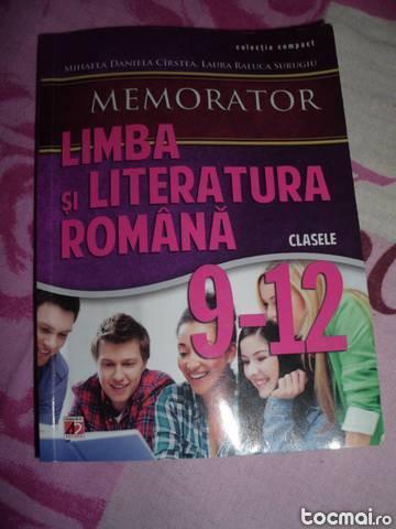 Memorator Limba si literatura Romana/ Matematica clasele 9- 12