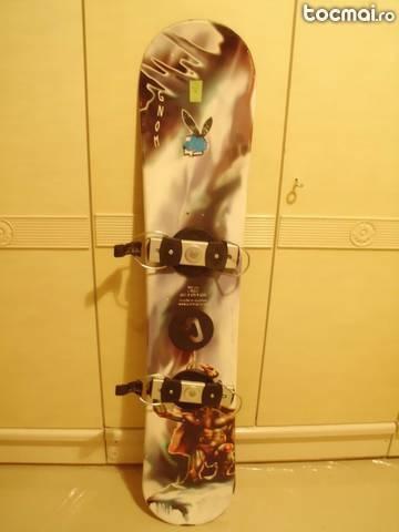 placa de snowboard 145 cm cu legaturi pentru clapari