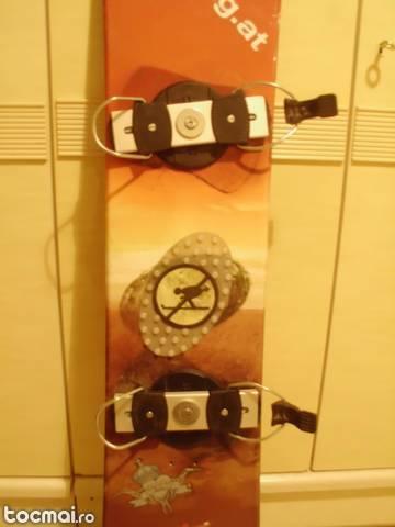 placa de snowboard 146 cm, cu legaturi pentru clapari