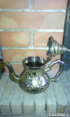 Ceainic din inox gravat cu bronz