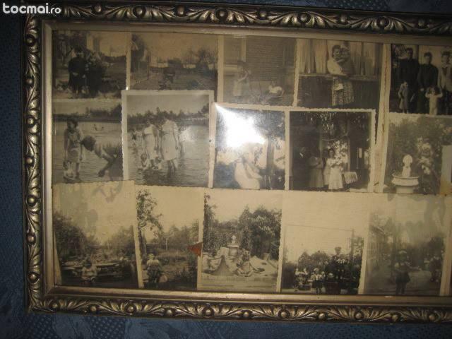Stativ Rama argintie lemn cu fotografii vechi Franta.