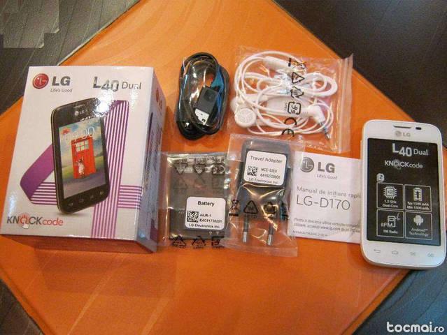 LG L40 Dual Sim White / alb Nou Sigilat + garantie 2 ani
