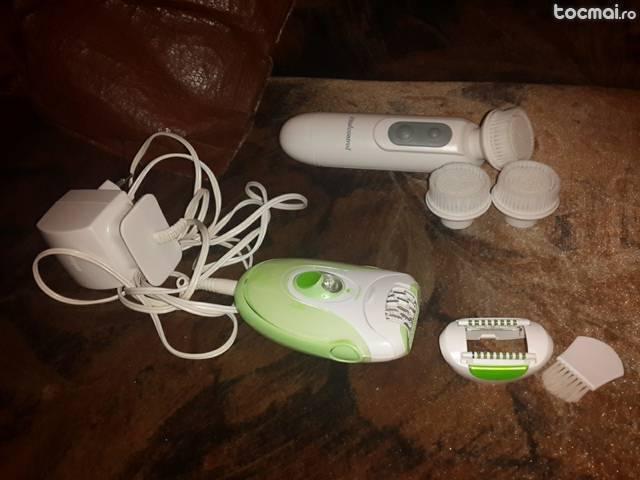 Epilator braun si aparat de masaj facial