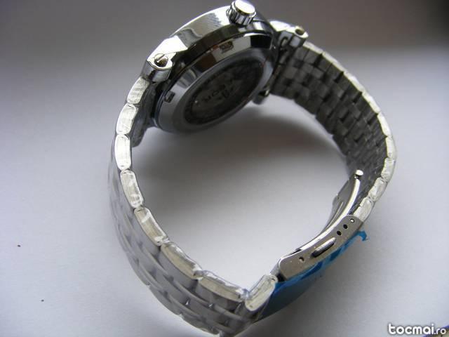 Ceas barbatesc Debor automatic curea metalica cutie cadou