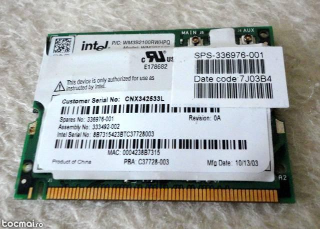 Intel mini pci ieee 802. 11b (wi- fi) wlan card - laptop