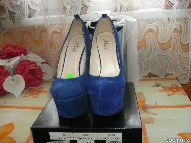 Pantofi eleganti albastri