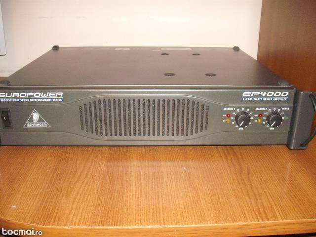 Amplificator behringer ep 4000, 2x500 wati rms in 8 ohm