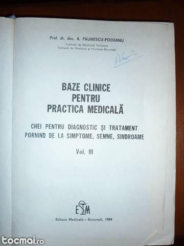 Baze clinice pentru practica medicala de Paunescu Podeanu