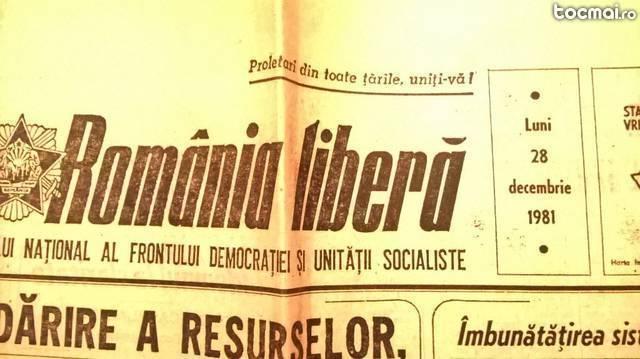 ziarul Romania Libera din 1981