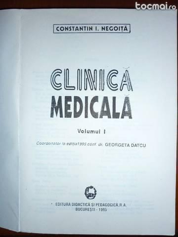 Clinica medicala. vol. 1 de constantin i. negoita