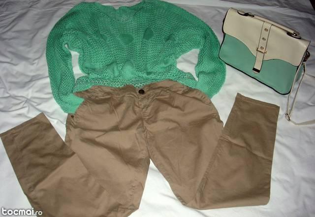 pulovar+pantalon stradivarius+geanta