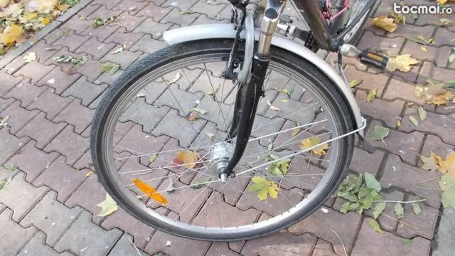 Roata fata bicicleta x 28 cu dinam shimano