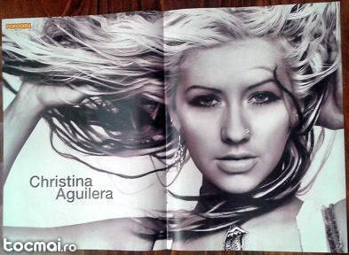Poster cu doua fete 50 Cent/ Christina Aguilera 41 x 28 cm