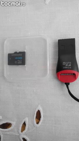 Micro Memory Card Reader +microsd 4gb