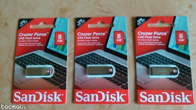 Sandisk Cruzer Force memory stick 8- gb. USB- 3. 0