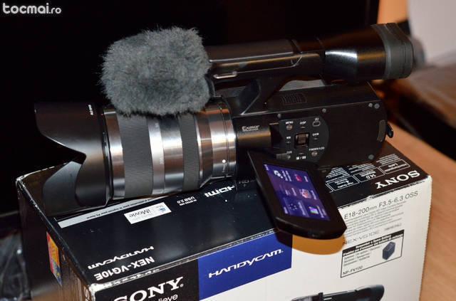 Sony nex vg10e - varianta pal, la cutie- toate accesoriile!