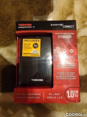 Toshiba Canvio Connect 1 TB hard disk extern nou, import USA!