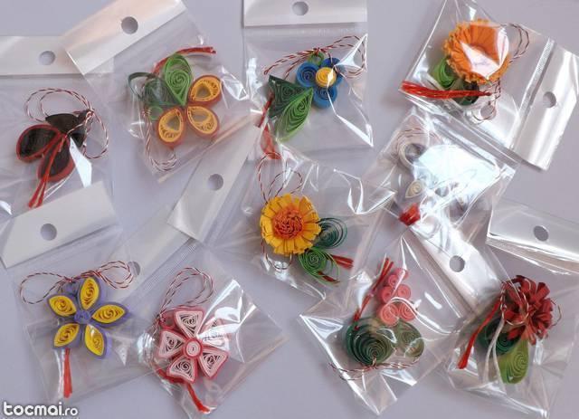 Martisoare lucrate manual quilling