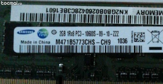 Placute 2GB DDR3 Ram - Laptop/ Notebook PC3 10600S
